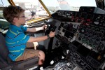 An aspiring captain takes the left seat aboard a Wisconsin ANG KC-135.
